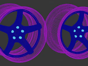 Work T5R 2P Wheel printable 3D Print Model