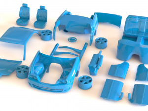 Toyota Chaser JZX100 scale print kit 3Dプリントモデル