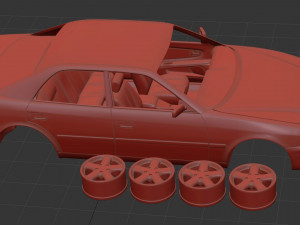 Toyota Chaser JZX100 scale print kit 3Dプリントモデル