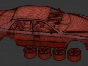 Toyota Chaser JZX100 scale print kit 3Dプリントモデル