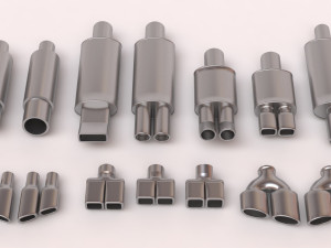 Muffler Pack 01 printable 3D 打印模型