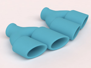 Muffler Pack 01 printable 3D Baskı Modeli