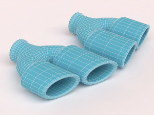 Muffler Pack 01 printable 3D Baskı Modeli