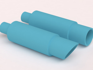 Muffler Pack 01 printable 3D Baskı Modeli