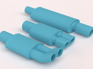 Muffler Pack 01 printable 3D Baskı Modeli
