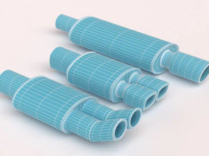 Muffler Pack 01 printable 3D Print Model