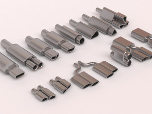 Muffler Pack 02 printable 3Dプリントモデル