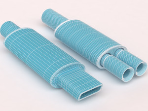 Muffler Pack 02 printable 3Dプリントモデル