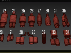 Muffler Pack 02 printable 3Dプリントモデル