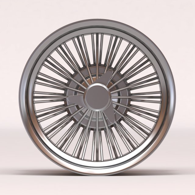 Classic Spoked Rim Printable Modello di stampa 3D .c4d .max .obj .3ds .fbx .stl .blend 