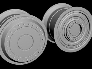 Batmobile 2022 Rims front and rear printable Modelo de Impressão 3D