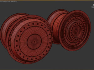 Batmobile 2022 Rims front and rear printable Modelo de Impressão 3D