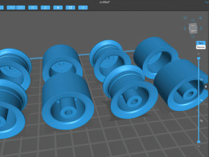 Batmobile 2022 Rims front and rear printable Modelo de Impressão 3D