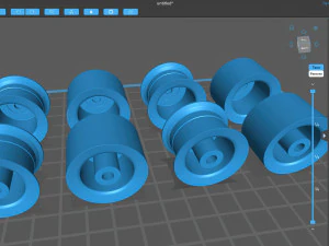 Batmobile 2022 Rims front and rear printable 3D Print Model