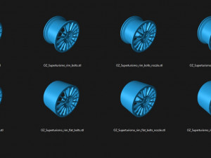 OZ Superturismo rims printable 3D Print Model