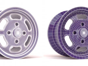 VW Turtleback Wheels printable 3D Print Model