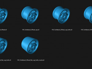 VW Turtleback Wheels printable 3D Print Model