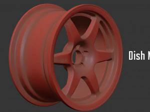 Compomotive MO6 printable rim 3 versions 3D Print Model