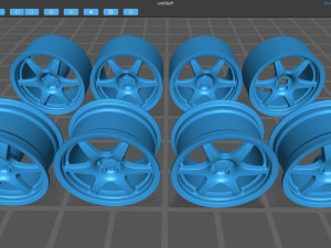 Compomotive MO6 printable rim 3 versions 3D Принт Модель
