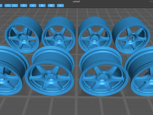 Compomotive MO6 printable rim 3 versions 3D Print Model