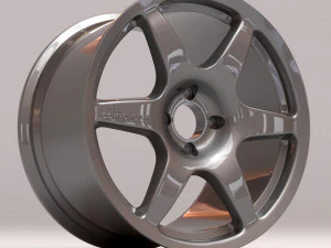 Compomotive MO6 printable rim 3 versions 3D Print Model