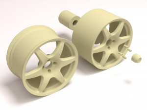 Compomotive MO6 printable rim 3 versions 3D Принт Модель