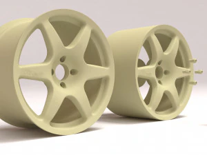 Compomotive MO6 printable rim 3 versions 3D Print Model
