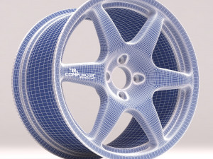 Compomotive MO6 printable rim 3 versions 3D Принт Модель