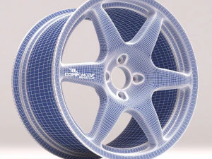 Compomotive MO6 printable rim 3 versions 3D Print Model