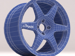 Compomotive MO6 printable rim 3 versions 3D Принт Модель