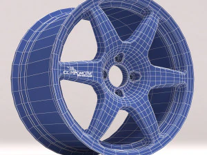 Compomotive MO6 printable rim 3 versions 3D Print Model