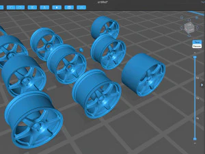 Compomotive MO6 printable rim 3 versions 3D Print Model