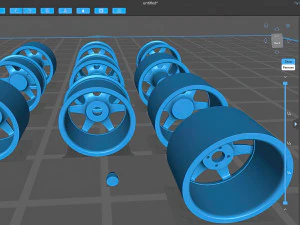 Compomotive MO6 printable rim 3 versions 3D Print Model