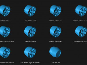 Compomotive MO6 printable rim 3 versions 3D Принт Модель