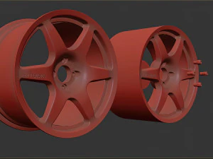 Compomotive MO6 printable rim 3 versions 3D Print Model