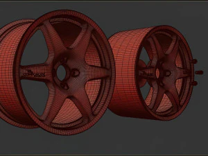 Compomotive MO6 printable rim 3 versions 3D Print Model