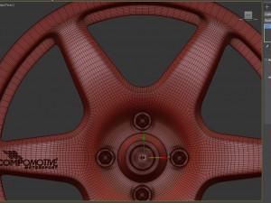Compomotive MO6 printable rim 3 versions 3D Принт Модель