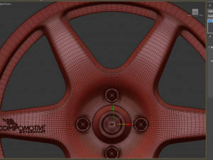 Compomotive MO6 printable rim 3 versions 3D Print Model