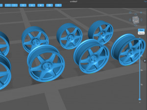 Compomotive MO6 printable rim 3 versions 3D Принт Модель