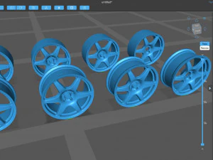 Compomotive MO6 printable rim 3 versions 3D Print Model