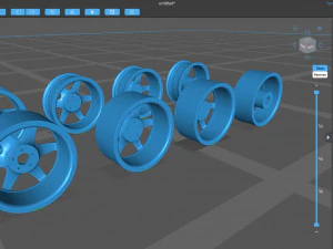 Compomotive MO6 printable rim 3 versions 3D Print Model
