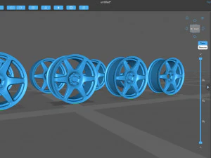 Compomotive MO6 printable rim 3 versions 3D Print Model
