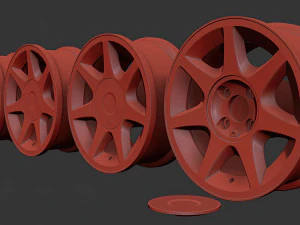 Ford-RS 7 rim concave printable 3D Print Model