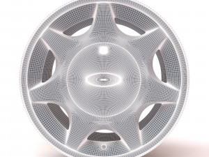 Ford-Capri 7 Spokes Alloy rim printaable Modelo de Impressão 3D