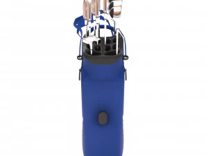 Golf Bag printable plus set of clubs 3D Print Model