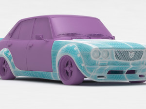 Mazda Capella RX-2 Rocket Bunny CUSTOM Print Kit Model Cetak 3D