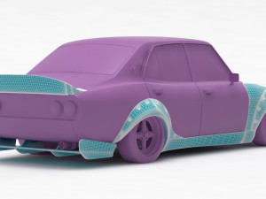 Mazda Capella RX-2 Rocket Bunny CUSTOM Print Kit Model Cetak 3D