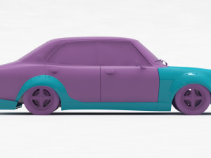 Mazda Capella RX-2 Rocket Bunny CUSTOM Print Kit Model Cetak 3D