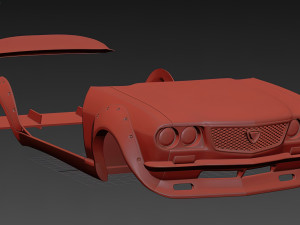 Mazda Capella RX-2 Rocket Bunny CUSTOM Print Kit Model Cetak 3D
