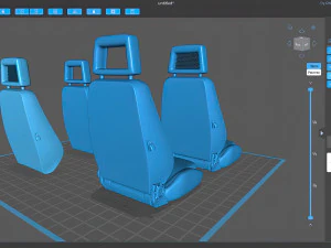 Escort Fishnet Front Seat prntable 3D Print Model